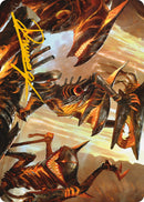 Carte artistique Démolition jubilatoire (Signature estampée or) [Phyrexia : Tout sera un, Série artistique]
