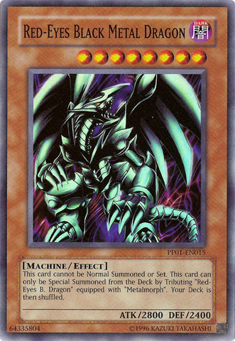 Dragon Métal Noir aux Yeux Rouges [PP01-FR015] Super Rare