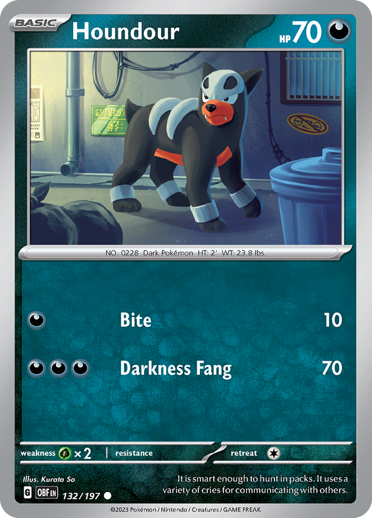 Houndour (132/197) [Escarlata y Púrpura: Llamas Obsidiana]