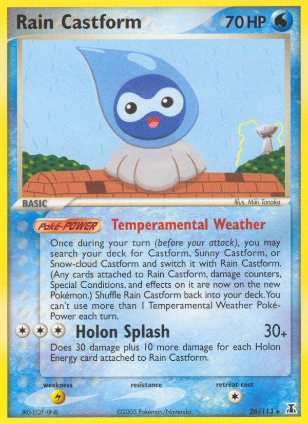 Castform Pluie (26/113) [EX: Espèces Delta]