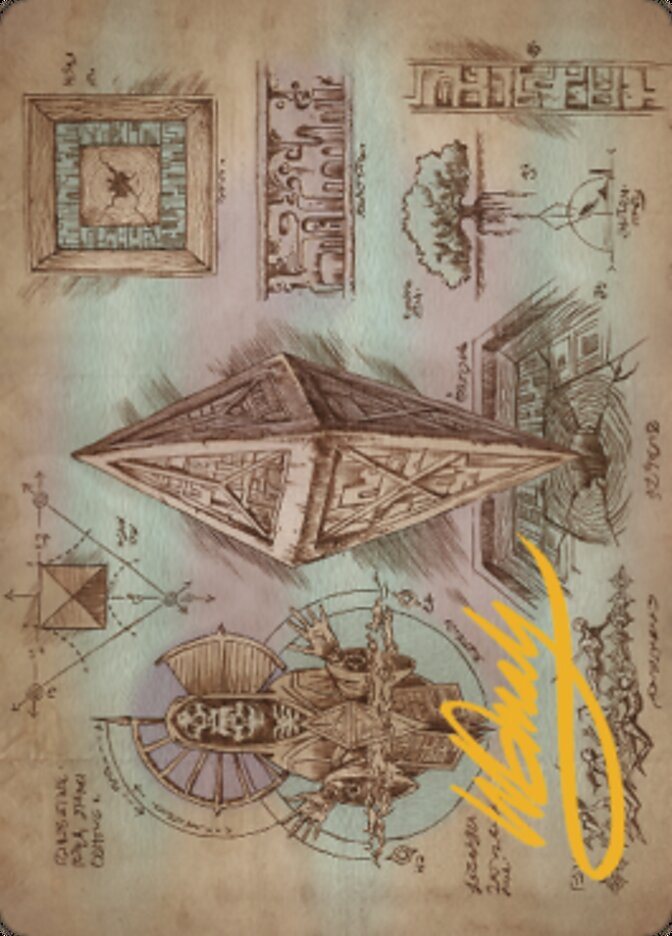 Carte illustrée Pierre-gémissante (Signature estampée or) [Série Les Guerres fraternelles]