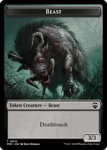 Bestia (0010) (lámina de ondas) // Cambiaformas (0008) Ficha de dos caras [Commander Tokens de Horizontes Modernos 3]