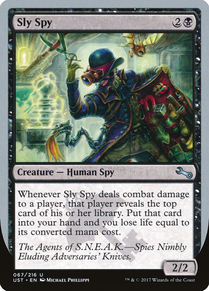 Sly Spy (« Les espions se soustraient agilement aux couteaux des adversaires ») [Instable]