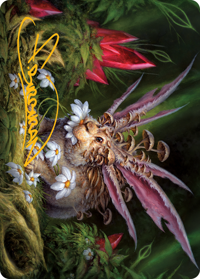 Placid Rottentail Art Card (Firma estampada en oro) [March of the Machine Art Series]