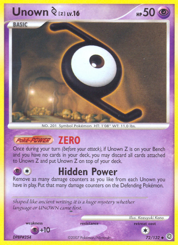 Unown Z (72/132) [Diamante & Perla: Maravillas Secretas]