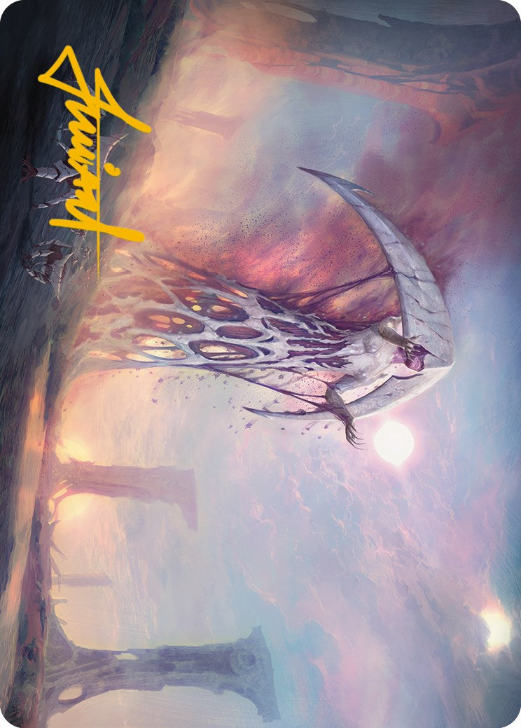 Carte illustrée Crépuscule du soleil blanc (Signature estampillée or) [Phyrexia: All Will Be One Art Series]