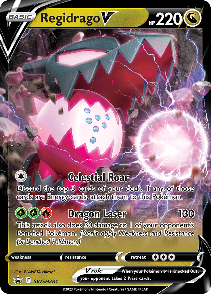 Regidrago V (SWSH281) (Carta gigante) [Espada y Escudo: Promociones Black Star]