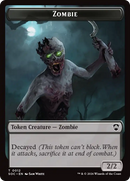 Jeton double-face Serpent // Zombie [Jetons Commander Les Mystères de Strixhaven]