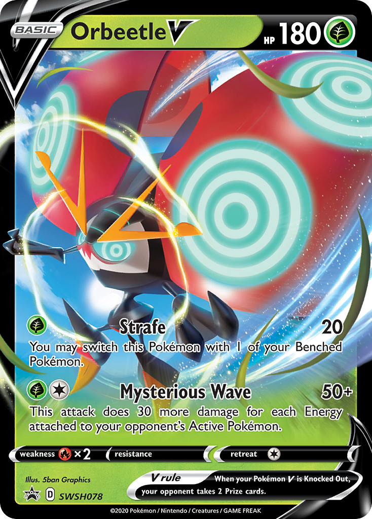 Orbeetle V (SWSH078) (Carte géante) [Épée et Bouclier : Promos Étoile Noire]
