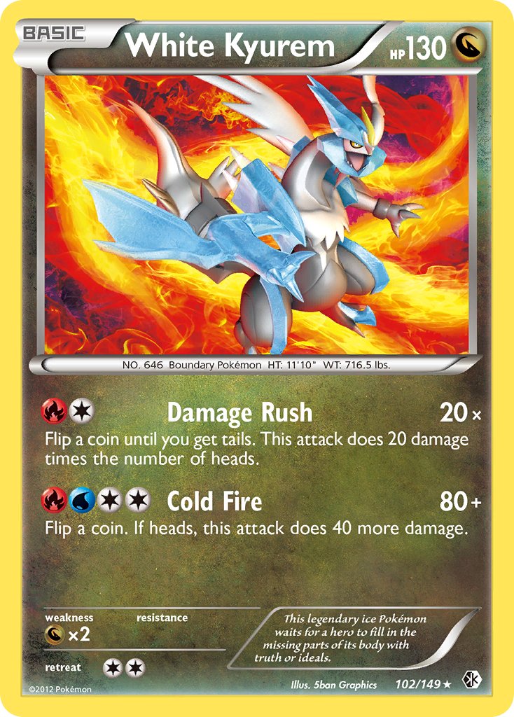 Kyurem Blanc (102/149) (Exclusif aux Decks à Thème) [Noir & Blanc : Frontières Franchies]