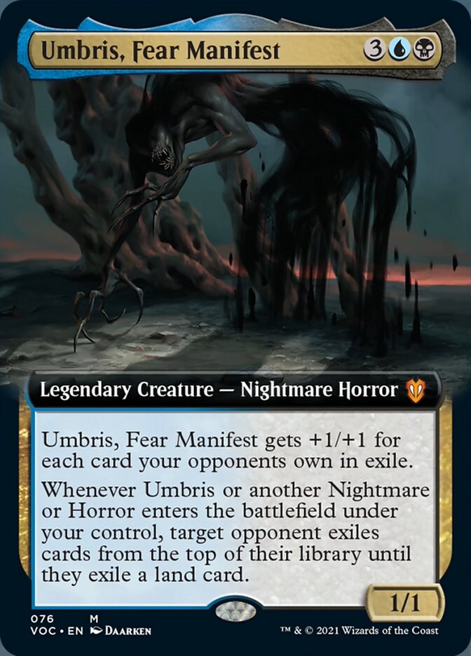 Umbris, incarnation de la Peur (Illustration étendue) [Innistrad: Commander Chasse de minuit]
