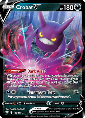 Crobat V (104/189) [Espada y Escudo: Oscuridad Incandescente]