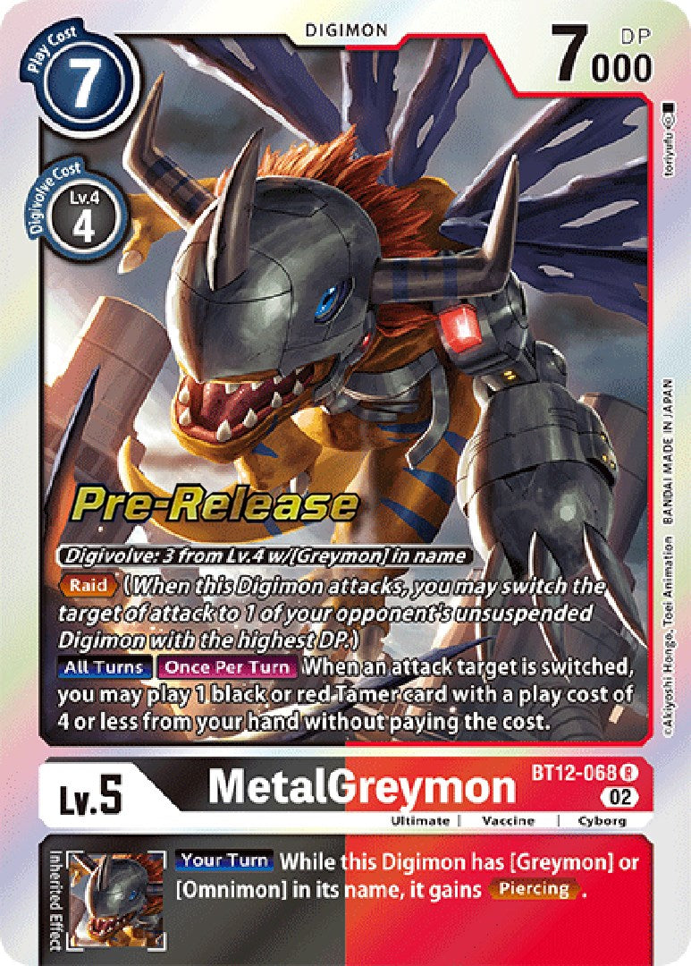 MetalGreymon [BT12-068] [Cartas de Pre-Lanzamiento Across Time]