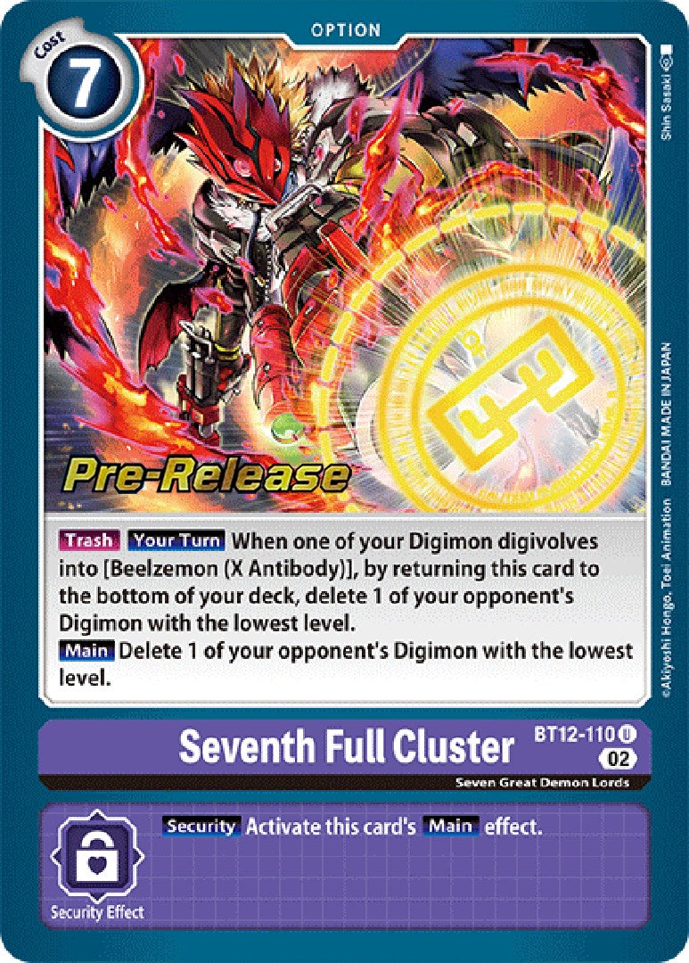 Séptimo Clúster Completo [BT12-110] [Cartas de Pre-Lanzamiento Across Time]