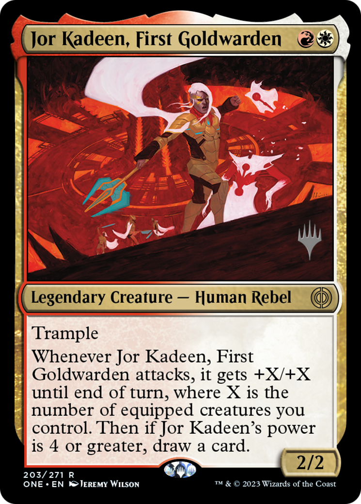 Jor Kadeen, premier maître d'or (pack promo) [Phyrexia : Tous seront un promos]