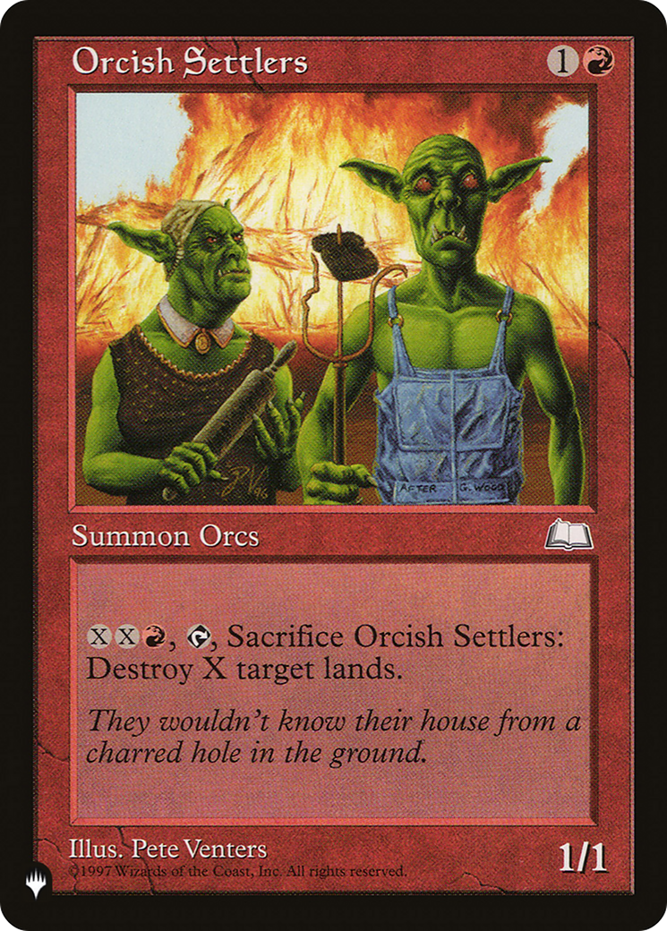 Colons orcs [La Liste]
