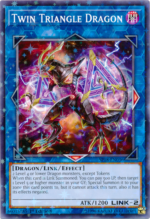 Dragón de Triángulo Gemelo [SP18-EN036] Starfoil Rara