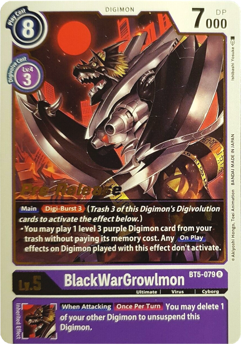BlackWarGrowlmon [BT5-079] [Battle of Omni Promos de pre-lanzamiento]