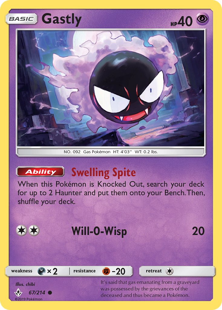 Gastly (67/214) [Sol y Luna: Lazos Indestructibles]