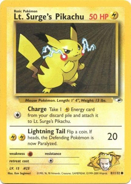 Pikachu du Lt. Surge (81/132) [Gym Heroes Unlimited]