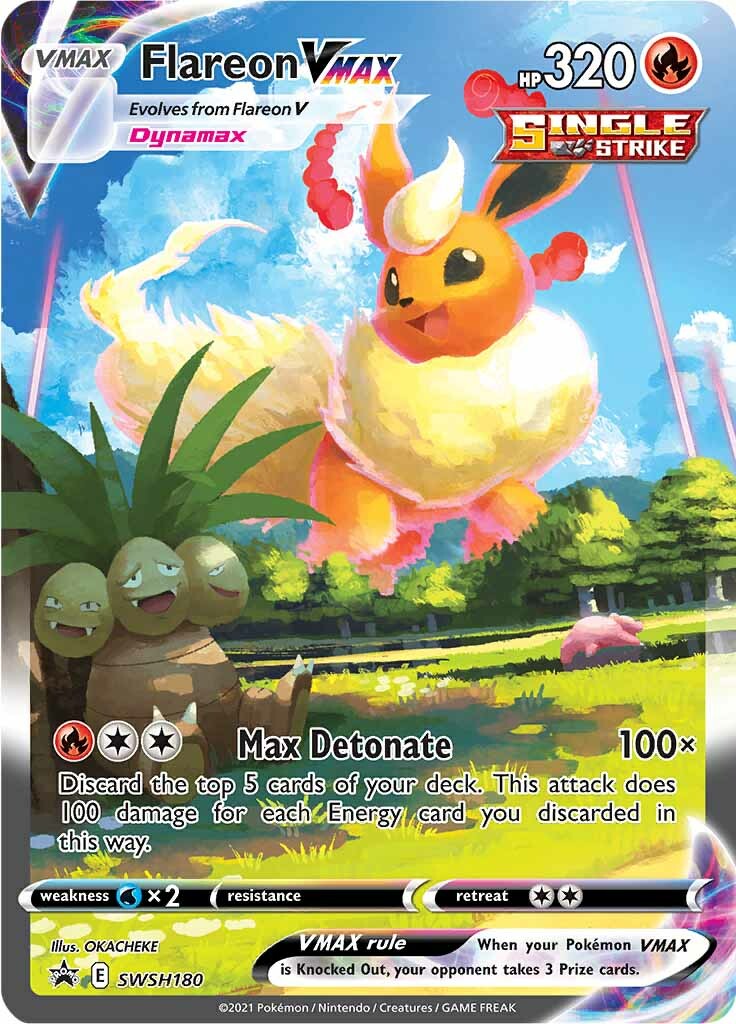 Flareon VMAX (SWSH180) [Espada y Escudo: Promociones de Estrellas Negras]