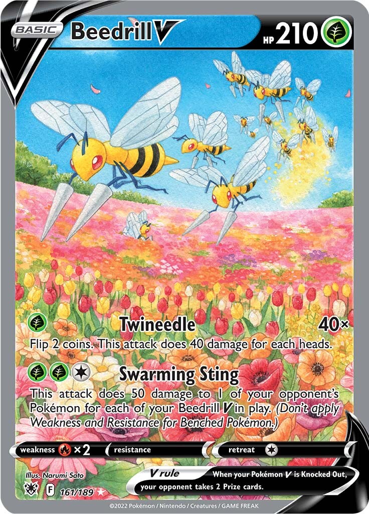 Beedrill V (161/189) [Espada y Escudo: Resplandor Astral]