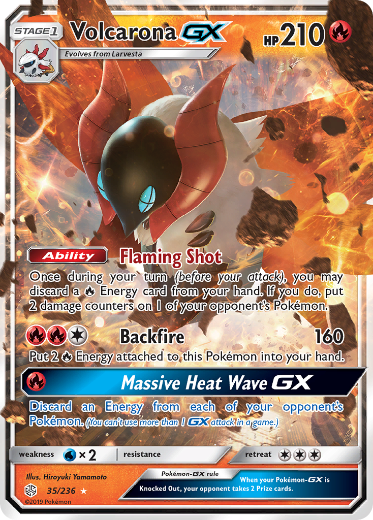 Volcarona GX (35/236) [Soleil et Lune : Éclipse Cosmique]