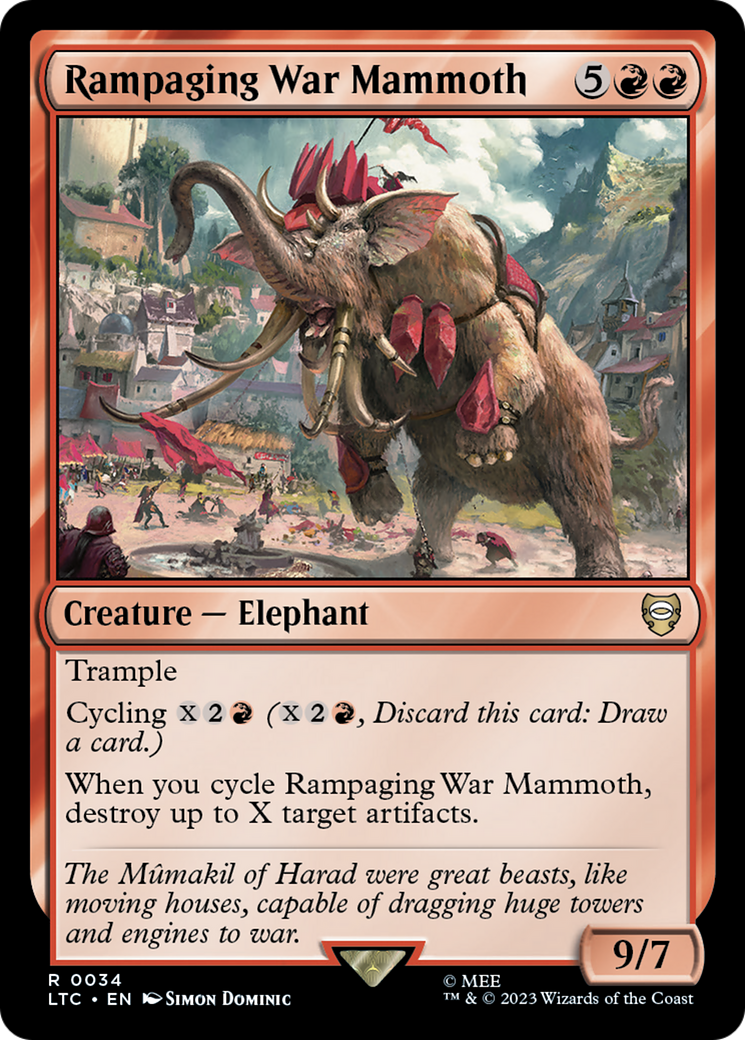 Mamut de Guerra Descontrolado [Magic: The Gathering – El Señor de los Anillos: relatos de la Tierra Media Commander]