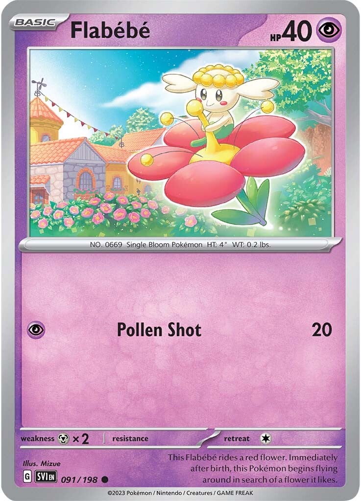 Flabebé (091/198) [Escarlata y Púrpura: Set Base]