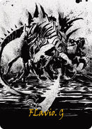 Karumonix, le Roi des Rats, Carte d'art (Signature estampée or) [Phyrexia: All Will Be One Art Series]