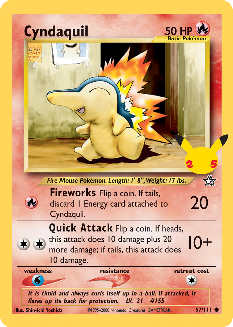 Cyndaquil (57/111) (Carta Jumbo) [First Partner Pack]