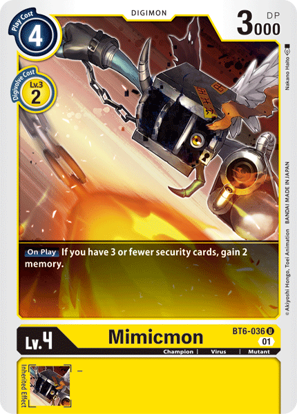 Mimicmon [BT6-036] [Doble Diamante]