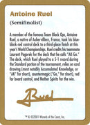 Antoine Ruel Biografía [Mazo del Campeonato Mundial 2001]