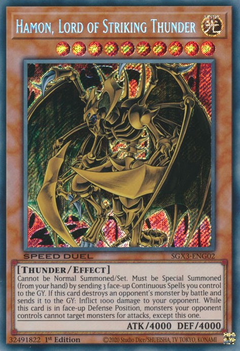 Hamón, Señor del Trueno Impactante [SGX3-SP02] Secreto Rara