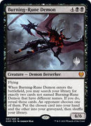 Démon des runes ardentes (Pack promo) [Promos Kaldheim]