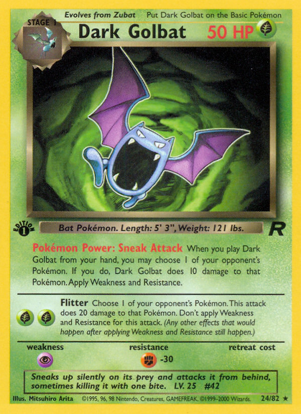 Golbat obscur (24/82) [Team Rocket Édition 1]