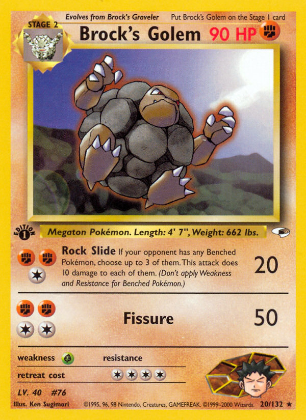 Golem d'Auguste (20/132) [Gym Heroes 1st Edition]