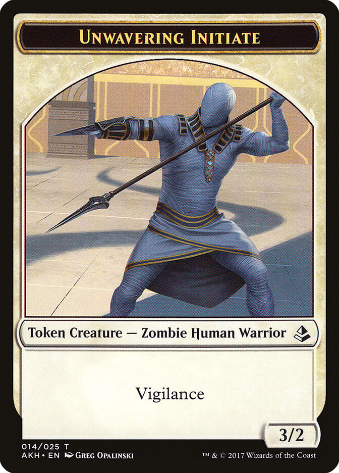 Novice inébranlable // Jetons recto-verso Guivre [Jetons Amonkhet]