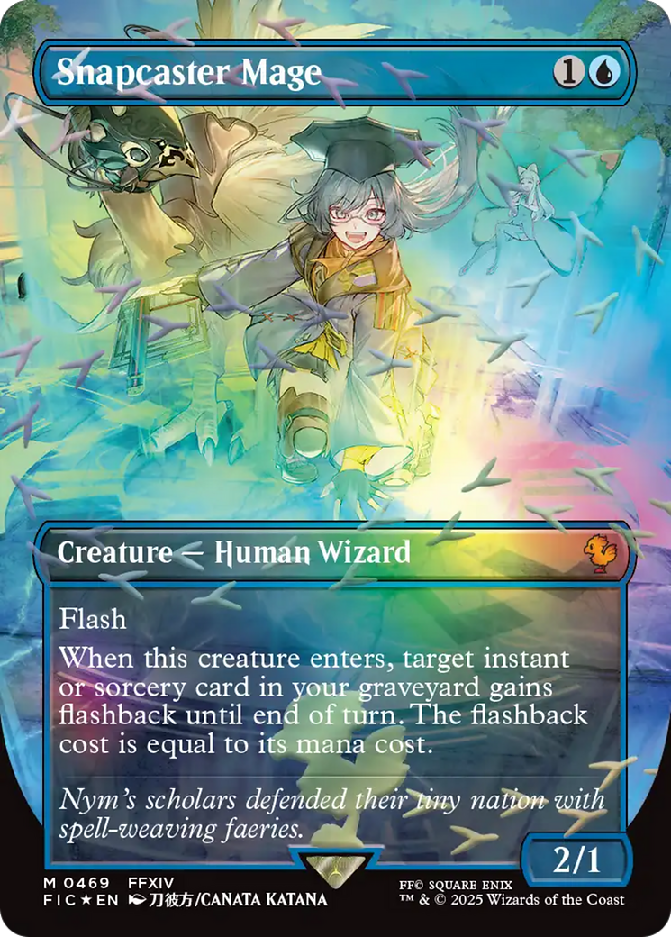 Snapcaster Mage (Borderless) (Chocobo Track Foil) [FINAL FANTASY Commander]