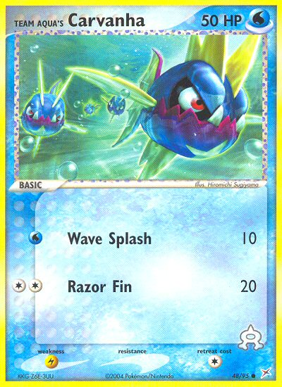 Carvanha de la Team Aqua (48/95) [EX: Team Magma vs Team Aqua]