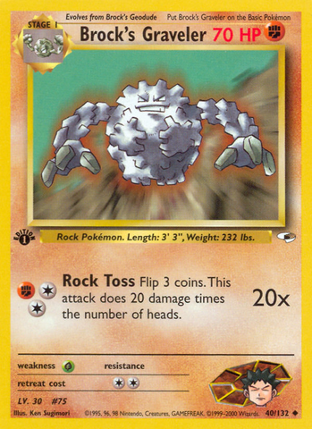 Graveler de Brock (40/132) [Héroes de Gimnasio 1ª Edición]