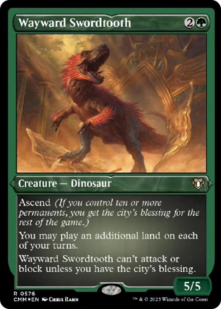 Swordtooth égaré (Gravure à l'acide) [Masters de Commander]