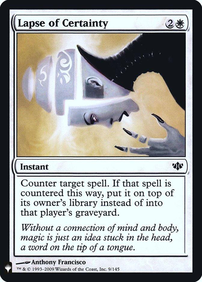 Oubli de la certitude [Mystery Booster]