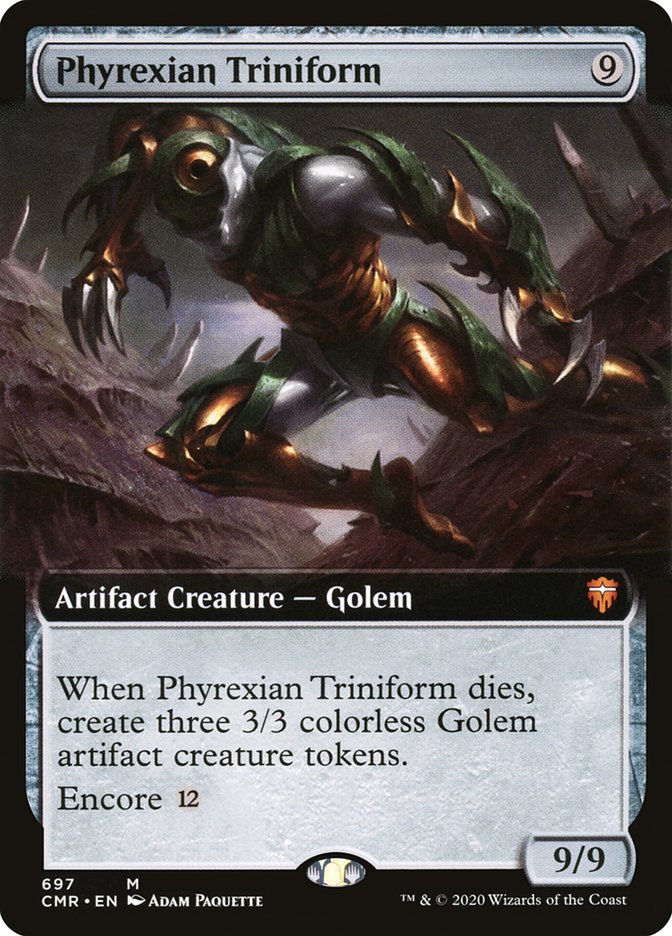 Triniforme phyrexian (Illustration étendue) [Commander Legends]