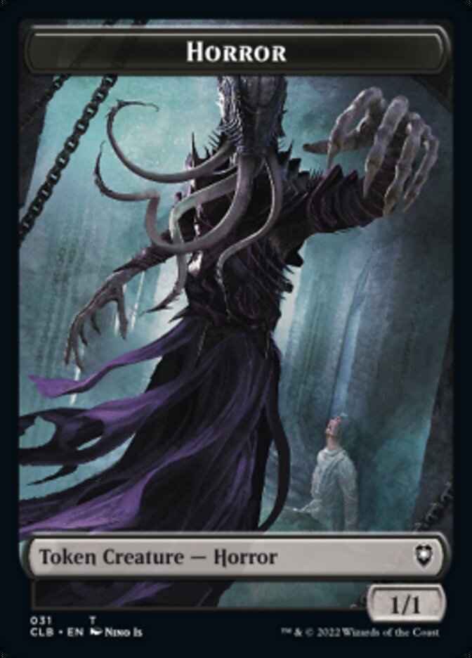 Horror // Centauro Ficha de dos caras [Commander Legends: Battle for Baldur's Gate Tokens]