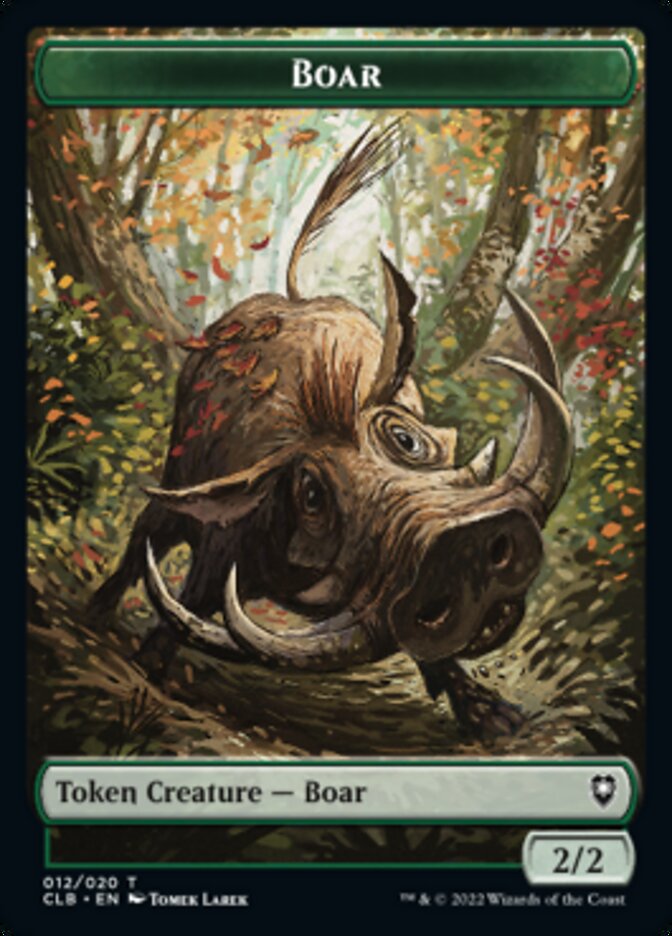 Jabalí // Ogro Ficha de doble cara [Commander Legends: Battle for Baldur's Gate Tokens]