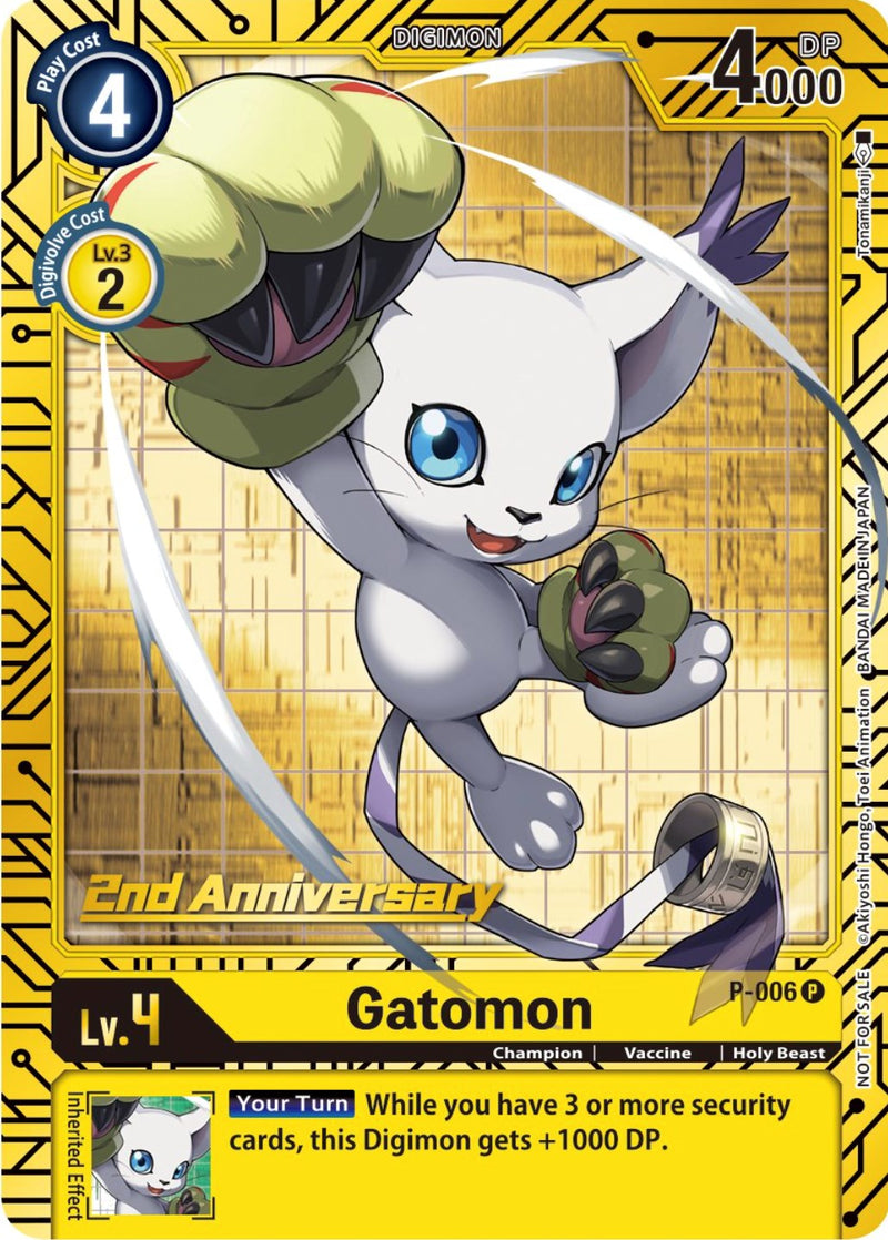 Gatomon [P-006] (Juego de cartas del 2.º aniversario) [Cartas promocionales]