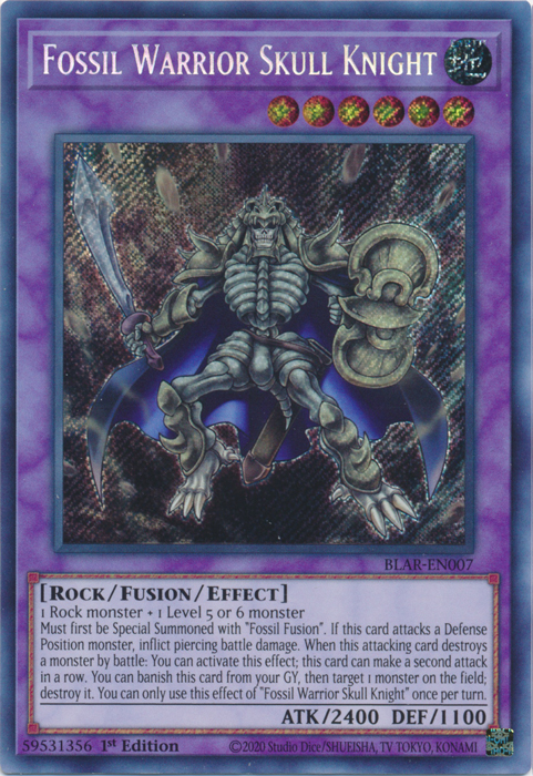 Guerrier Fossile Chevalier Crâne [BLAR-FR007] Secret Rare