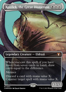 Kozilek, la Grande distorsion (Full art, texture métallique, cadre découpé) [Commander Masters]