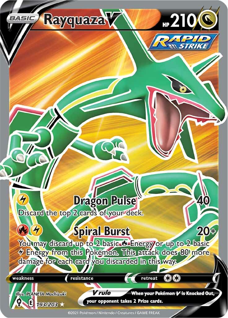 Rayquaza V (193/203) [Épée et Bouclier : Ciel Évolutif]